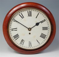 Lot 1251 - A Victorian mahogany school clock, having a...