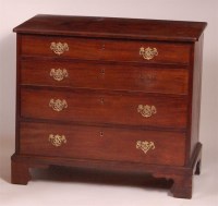 Lot 1291 - A George III mahogany squarefront chest, of...