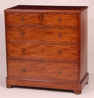 Lot 1293 - A Victorian mahogany squarefront chest, the...