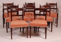 Lot 1308 - A set of eight late Georgian mahogany dining...