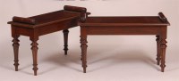 Lot 1312 - A pair of mahogany window seats, in the...