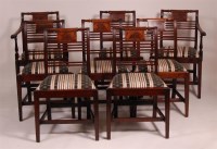 Lot 1316 - A set of eight George III and later mahogany...