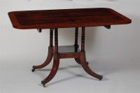 Lot 1324 - A Regency rosewood and satinwood crossbanded...