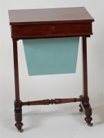 Lot 1325 - A George IV mahogany needlework table, having...