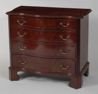 Lot 1344 - A mid-18th century style mahogany serpentine...