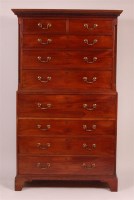 Lot 1281 - A George III mahogany secretaire...