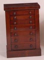 Lot 1283 - A mahogany Wellington collectors chest, having...