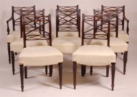 Lot 1286 - *A set of eight late Georgian mahogany dining...