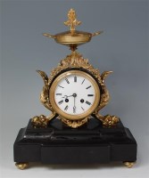 Lot 1248 - # A late 19th century gilt bronze and black...