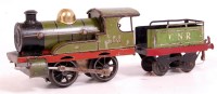 Lot 279 - Hornby 1920-6 green GN c/w 'oo' 0-4-0 tin...
