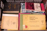 Lot 104 - A box of railway books including twenty...