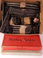 Lot 323 - A large box of assorted Hornby electric track...