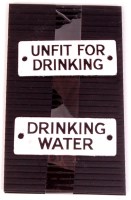 Lot 147 - Two small early British railways enamel signs '...