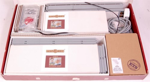 Lot 556 - Lehnhardt 0 gauge boxed tram set containing...