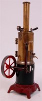 Lot 21 - Unknown make vertical steam engine with single...