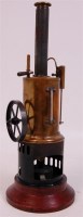 Lot 23 - **CARETTE** vertical steam engine with single...