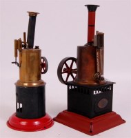 Lot 26 - Small vertical steam engine with GM (Marklin)...