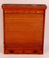 Lot 47 - A roll shutter ticket cabinet, top stamped GWR,...