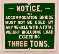 Lot 52 - Unusual cast iron accommodation bridge weight...