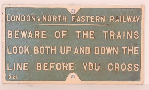 Lot 53 - A cast iron London North Eastern Railway...