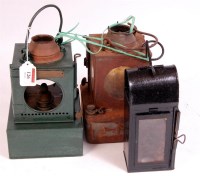Lot 126 - Two internal signal lamps and a BR(E) gauge...