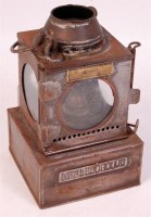 Lot 129 - An early unmarked signal interior lamp plated '...