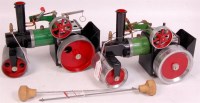 Lot 11 - 2 x Mamod, SR1 steam rollers, one missing...