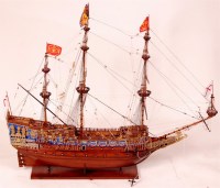 Lot 136 - Cased model of 'The Sovereign of the Seas'...