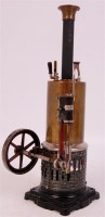 Lot 22 - GBN Bing, early plated vertical steam engine...