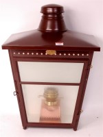 Lot 169 - G.W.R replica station lamp wired for mains...