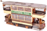 Lot 75 - Wood and metal model of a West Ham tram car,...