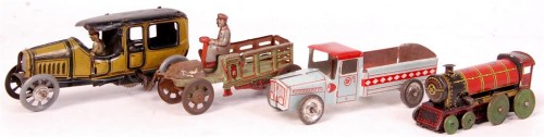 Lot 3196 - Meier?, GF and German penny toy group to...