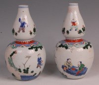 Lot 664 - A pair of 19th century Chinese double gourd...