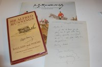 Lot 424 - MUNNINGS Alfred, Ballads and Poems, London...