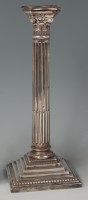 Lot 463 - A Victorian style silver Corinthian column...