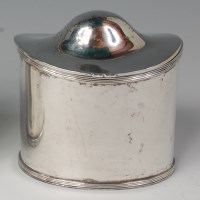 Lot 467 - A late Victorian silver tea canister, of oval...