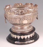 Lot 475 - A late Victorian silver pedestal monteith,...