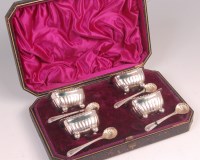 Lot 477 - A late Victorian cased set of four open table...