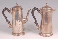 Lot 478 - A George V silver bachelors coffee pot with...