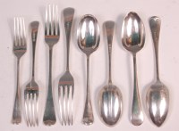 Lot 486 - A matched silver cutlery suite, in the...