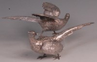 Lot 487 - A pair of modern silver pheasants, in...
