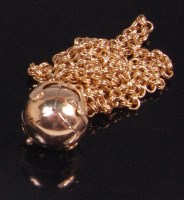 Lot 536 - A gold plated on silver masonic ball pendant,...