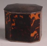 Lot 582 - A late 19th century tortoiseshell and silver...