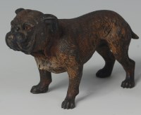Lot 588 - An Austrian cold painted bronze bulldog, in...