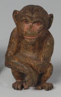 Lot 589 - An Austrian cold painted bronze chimpanzee, in...