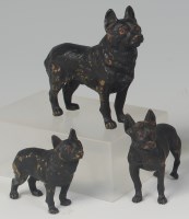 Lot 591 - Three Austrian cold painted bronze hunting...