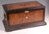 Lot 619 - A late 19th century Swiss burr walnut cased...