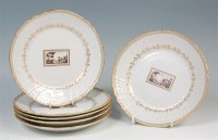 Lot 438 - A set of six Richard Ginoro porcelain dessert...
