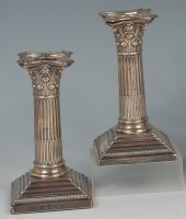 Lot 453 - A pair of late Victorian silver Corinthian...