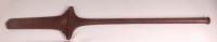 Lot 627 - A Fijian hardwood paddle club, the paddle...